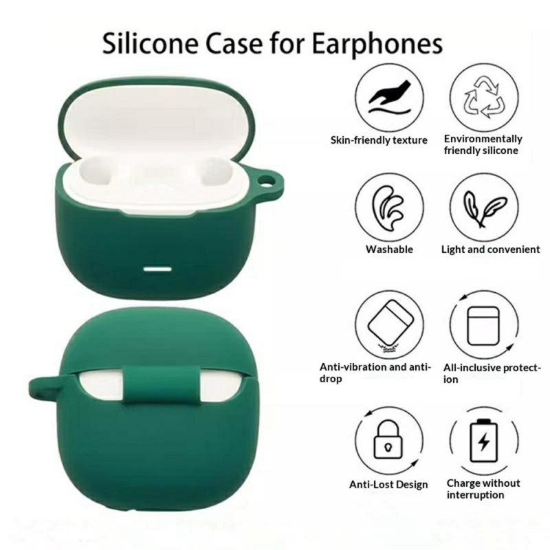 Θήκη Xiaomi Redmi Buds 8 Active Silicone Skin with Carabiner Clear