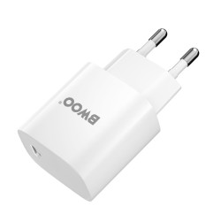 Φορτιστής BWOO GaN Wall Charger CDA159 1x USB-C + Cable USB-C-1xUSB-C 20W White