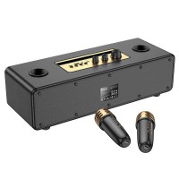 Ασύρματο Ηχείο Hoco BS63 Graceful with 2 Microphones 20W με 4 ώρες Λειτουργίας Black