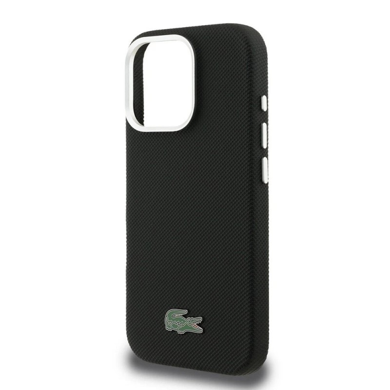 Θήκη Lacoste PVC Iconic Petit Pique Metal Logo MagSafe Case Apple iPhone 16 Pro Max (6.9") Black