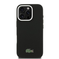 Θήκη Lacoste PVC Iconic Petit Pique Metal Logo MagSafe Case Apple iPhone 16 Pro Max (6.9") Black