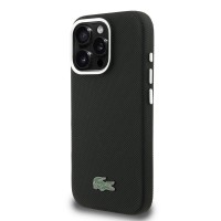 Θήκη Lacoste PVC Iconic Petit Pique Metal Logo MagSafe Case Apple iPhone 16 Pro Max (6.9") Black