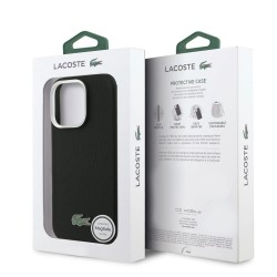 Θήκη Lacoste PVC Iconic Petit Pique Metal Logo MagSafe Case Apple iPhone 16 Pro Max (6.9") Black