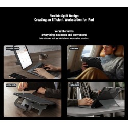 Θήκη Πληκτρολογίου/Υποδοχή Γραφίδας Nillkin Bumper GO Keyboard Case (Backlit Version) Apple iPad Air 10.9” 4 / 5 / 2020-2022 / 11” 6 / 7 / 2024-2025 Black