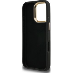 Θήκη Guess PU 4G Metal Logo Stand Camera Frame Case Apple iPhone 16 Pro Max (6.9") Black