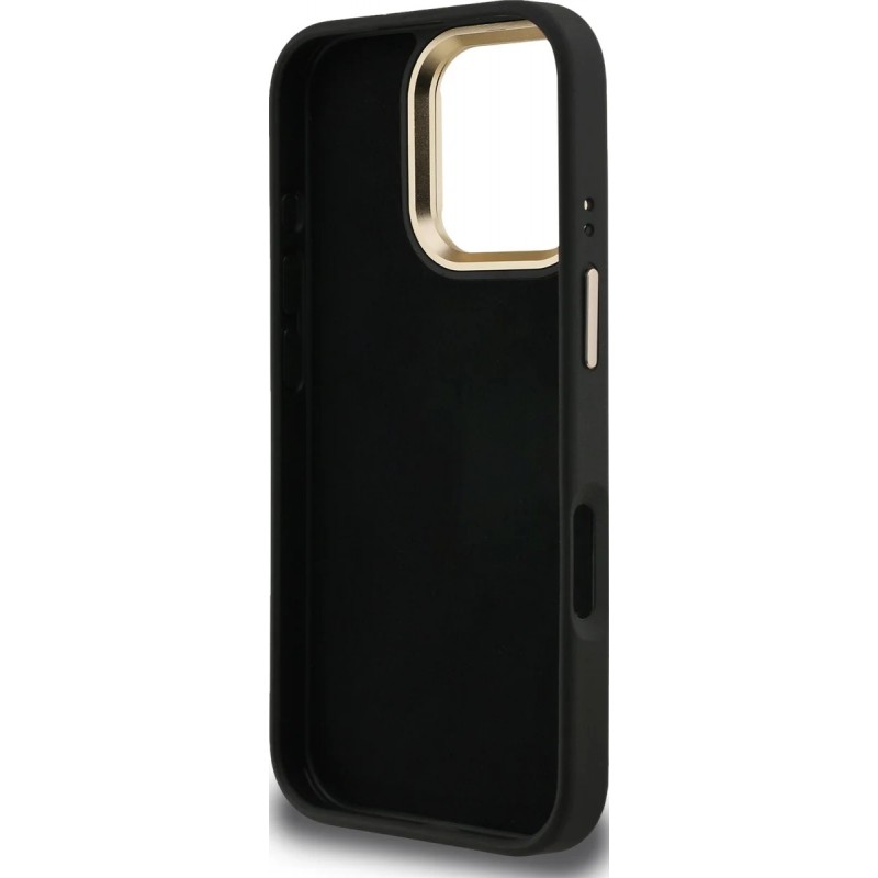 Θήκη Guess PU 4G Metal Logo Stand Camera Frame Case Apple iPhone 16 Pro Max (6.9") Black