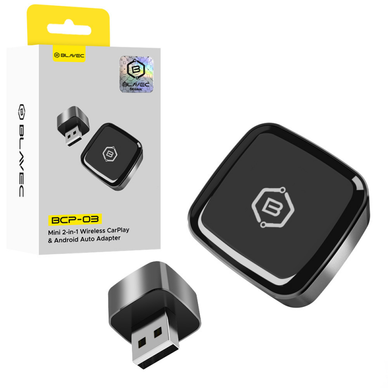 Ασύρματο Blavec Adapter Carplay Android Auto Wireless BCP-03 + Adapter Type C (CPAABCP03-BWUB) Black