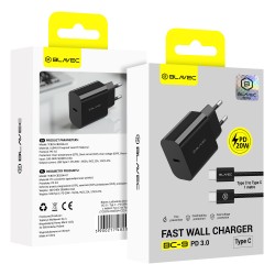 Φορτιστής Blavec Wall Charger BC-9 Type-C with Type-C to Type-C Cable 20W Black (TCBC9-CB203A+CC)