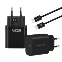 Φορτιστής Blavec Wall Charger BC-9 Type-C with Type-C to Type-C Cable 20W Black (TCBC9-CB203A+CC)