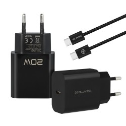 Φορτιστής Blavec Wall Charger BC-9 Type-C with Type-C to Type-C Cable 20W Black (TCBC9-CB203A+CC)