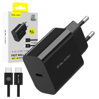 Φορτιστής Blavec Wall Charger BC-9 Type-C with Type-C to Type-C Cable 20W Black (TCBC9-CB203A+CC)