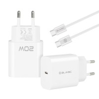Φορτιστής Blavec Wall Charger BC-9 Type-C with Type-C to Type-C Cable 20W White (TCBC9-CW203A+CC)
