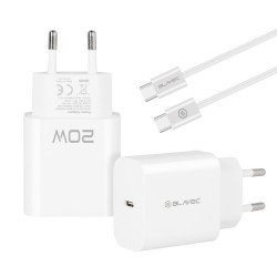 Φορτιστής Blavec Wall Charger BC-9 Type-C with Type-C to Type-C Cable 20W White (TCBC9-CW203A+CC)