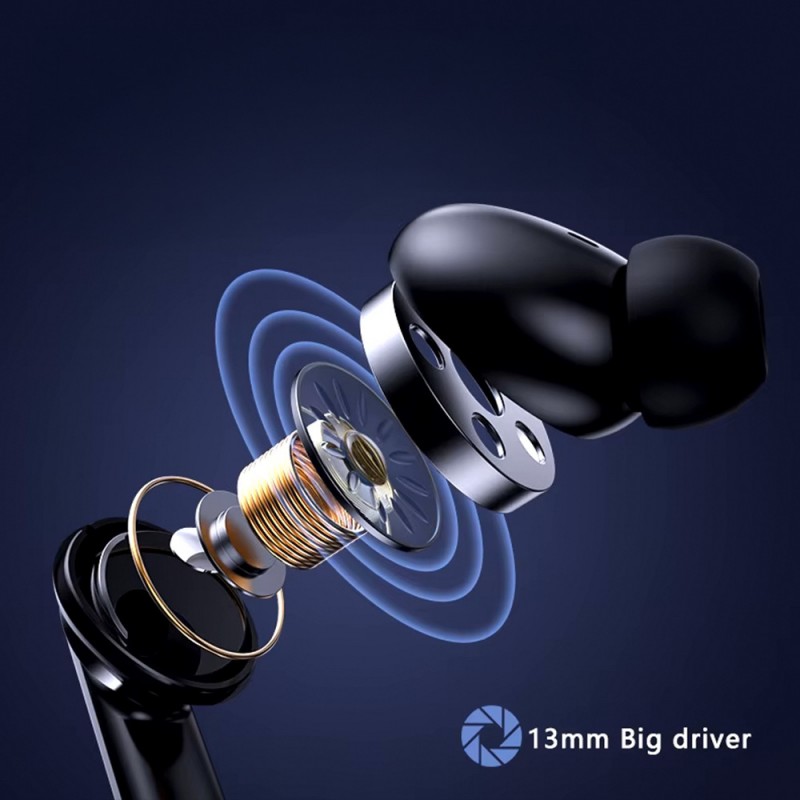 Ακουστικά Bluetooth Blavec TWS Earphones BW03 Infinity Pro ANC+ENC (BW03IP-B) Black