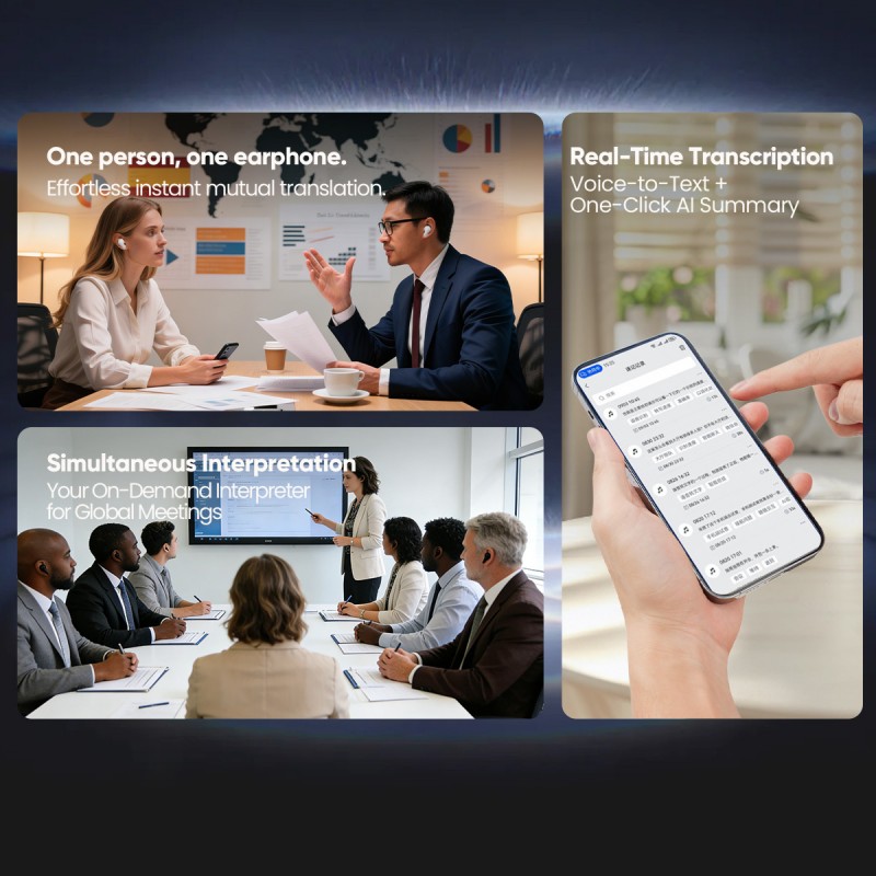 Ακουστικά Bluetooth Blavec TWS Earphones BW-08 Speak AI (BW08SA-B) Black