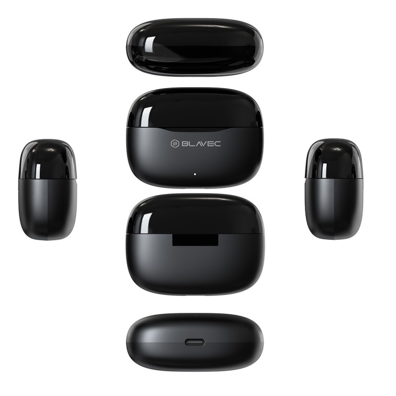 Ακουστικά Bluetooth Blavec TWS Earphones BW-08 Speak AI (BW08SA-B) Black