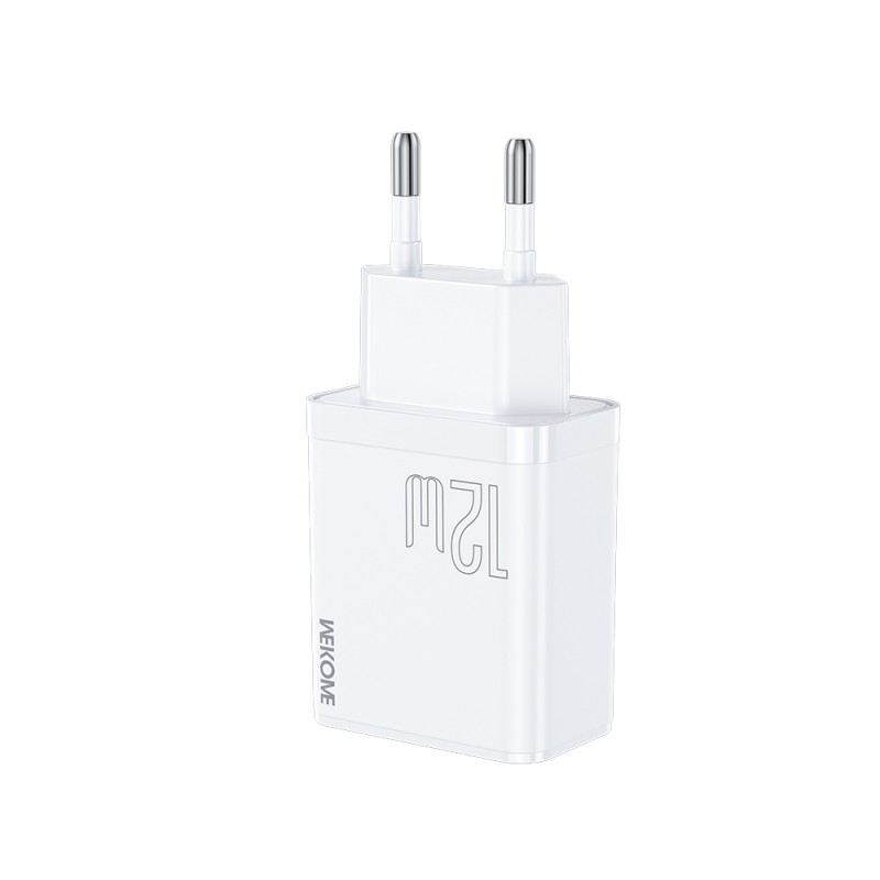 Φορτιστής Ταξιδιού Wekome Fast Charge WP-U76 1x USB-A 12W with USB-A to USB-C Cable White