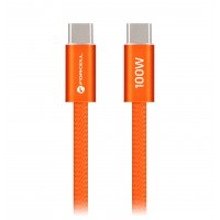 Καλώδιο Data Forcell F-Energy ACYH23 Cafule Color Fast Charging Cable USB-C to USB-C 100W 1.2m Orange