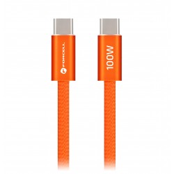 Καλώδιο Data Forcell F-Energy ACYH23 Cafule Color Fast Charging Cable USB-C to USB-C 100W 1.2m Orange