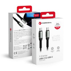 Καλώδιο Data Forcell F-Energy C263 Cafule Fast Charging Cable USB-C to USB-C 240W 0.5m Black