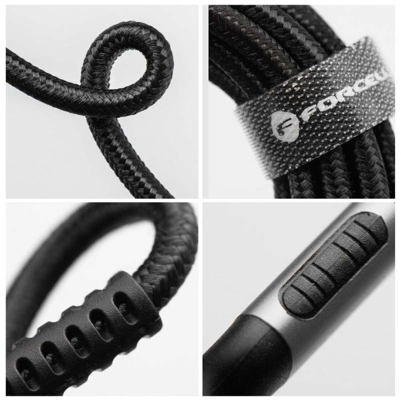 Καλώδιο Data Forcell F-Energy C263 Cafule Fast Charging Cable USB-C to USB-C 240W 0.5m Black