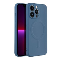 Θήκη Silicone Mag Cover with Magsafe Apple iPhone 13 Pro (6.1") Blue