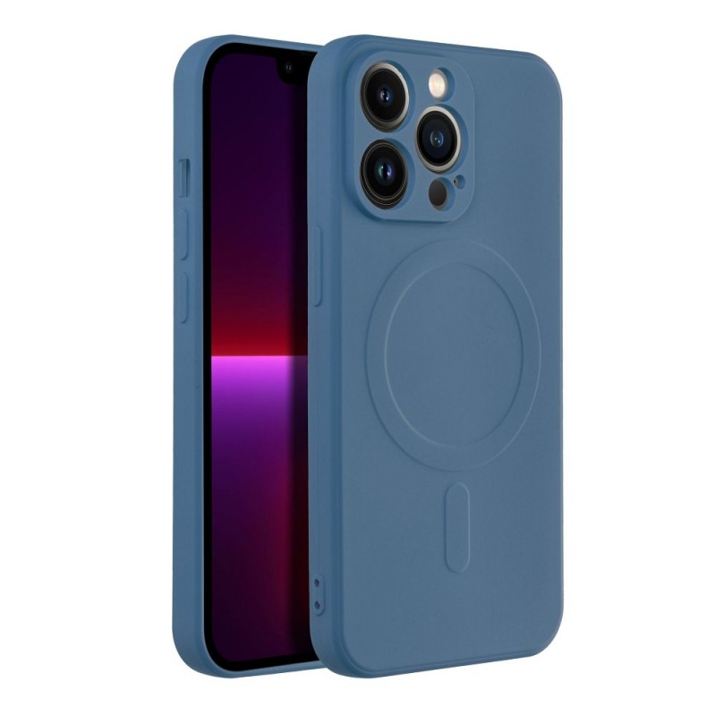 Θήκη Silicone Mag Cover with Magsafe Apple iPhone 13 Pro (6.1") Blue