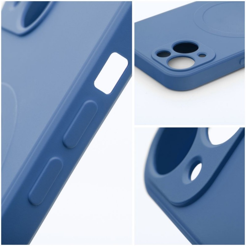 Θήκη Silicone Mag Cover with Magsafe Apple iPhone 13 Pro (6.1") Blue