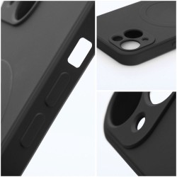 Θήκη Silicone Mag Cover with Magsafe Apple iPhone 15 Pro Max (6.7") Black