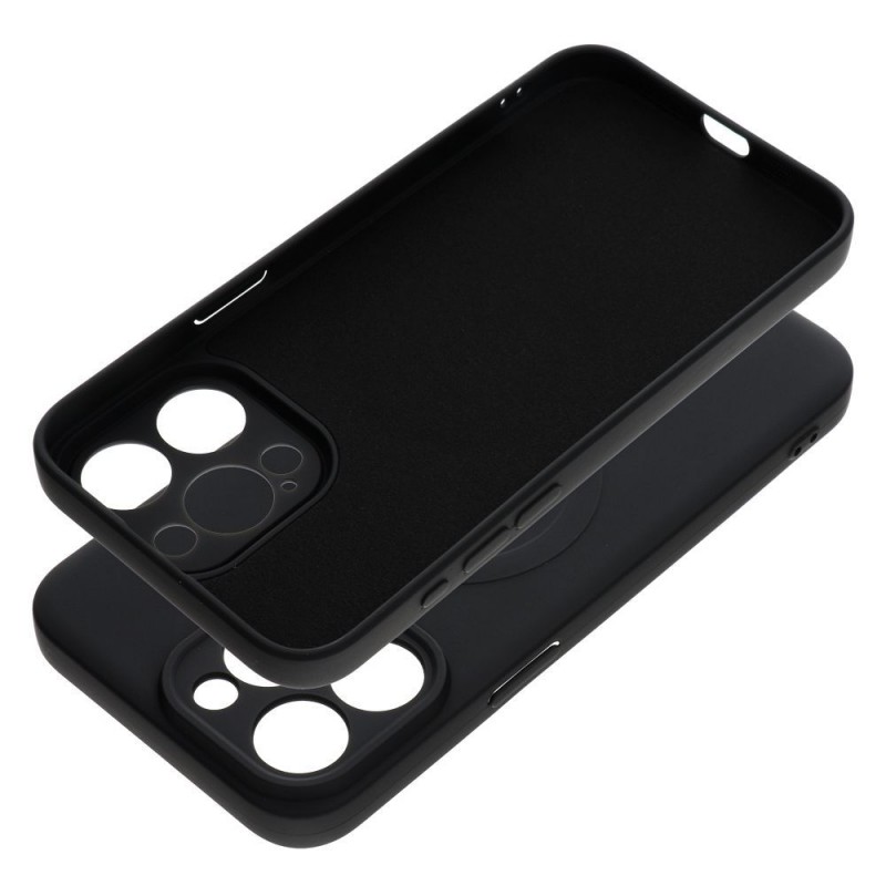 Θήκη Silicone Mag Cover with Magsafe Apple iPhone 15 Pro Max (6.7") Black