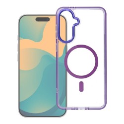 Θήκη  Frame Clear Hybrid Mag Cover with Magsafe Samsung Galaxy A57 SM-A576 5G Purple