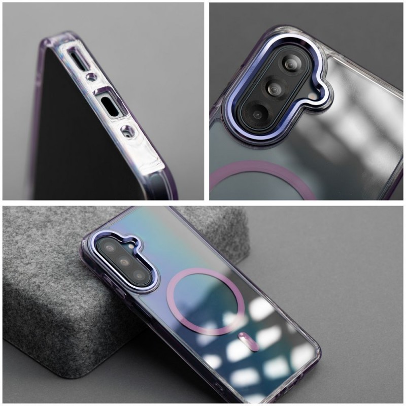 Θήκη  Frame Clear Hybrid Mag Cover with Magsafe Samsung Galaxy A57 SM-A576 5G Purple