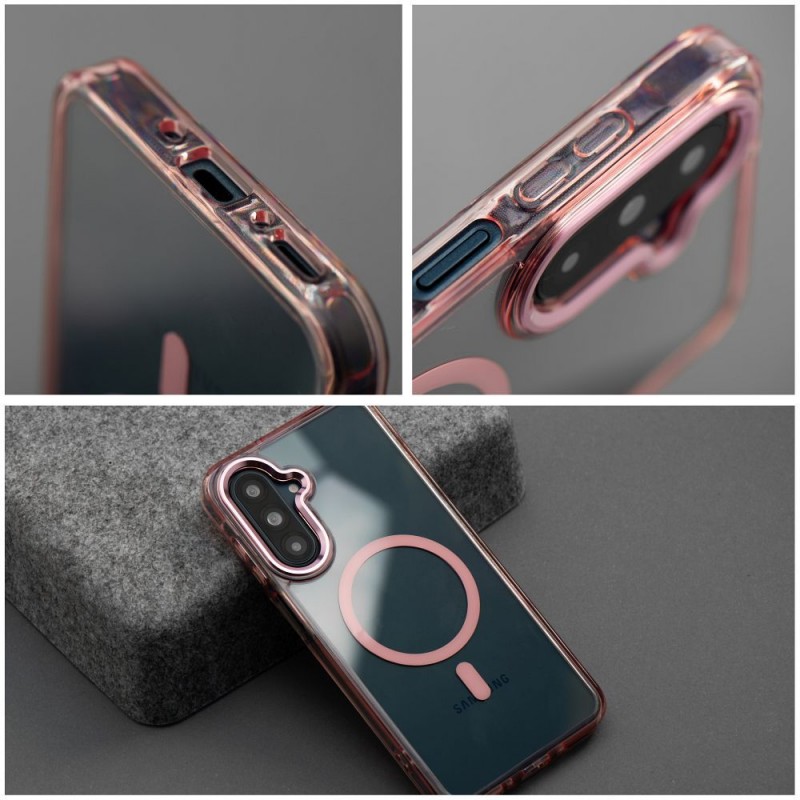 Θήκη  Frame Clear Hybrid Mag Cover with Magsafe Samsung Galaxy A57 SM-A576 5G Powder Pink