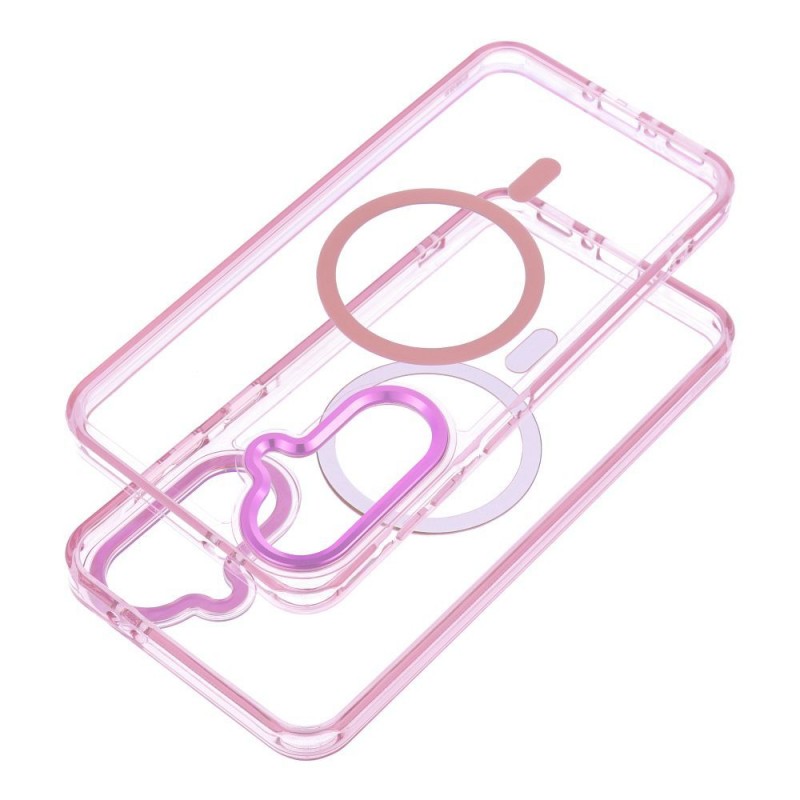 Θήκη  Frame Clear Hybrid Mag Cover with Magsafe Samsung Galaxy A57 SM-A576 5G Powder Pink