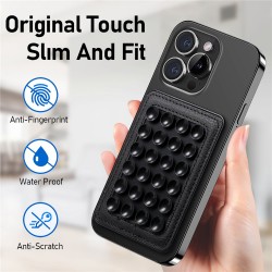 Βάση Βεντούζα Σιλικόνης με Magsafe Για Κινητό Black