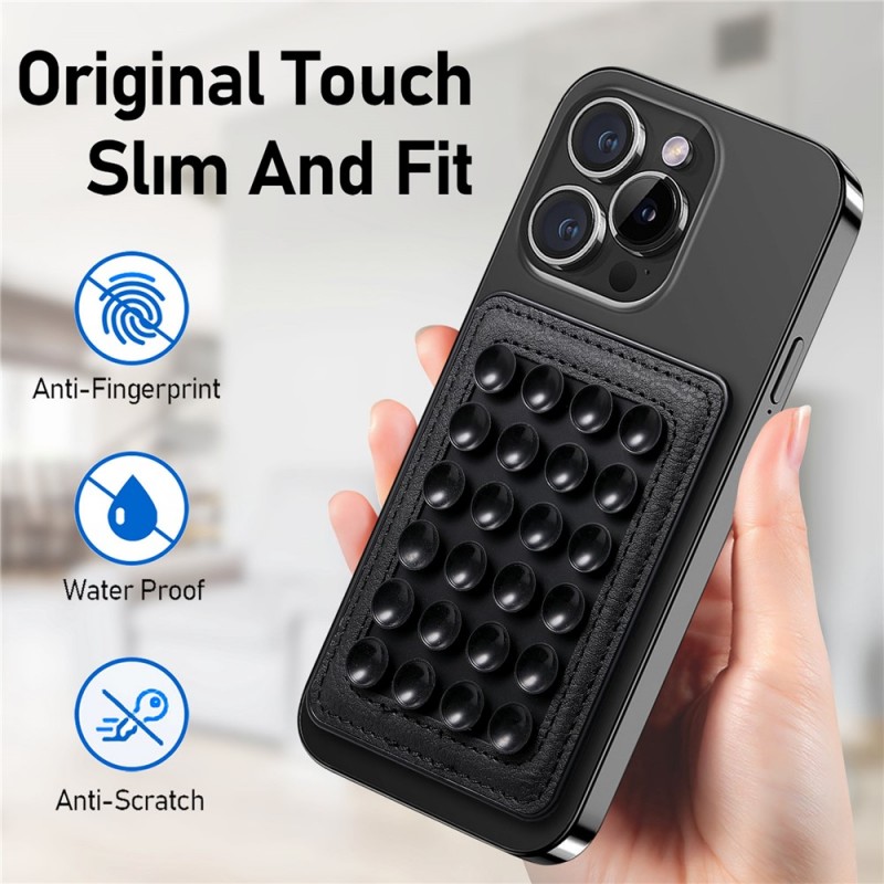 Βάση Βεντούζα Σιλικόνης με Magsafe Για Κινητό Black