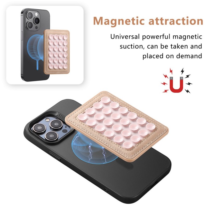 Βάση Βεντούζα Σιλικόνης με Magsafe Για Κινητό Pink