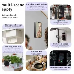 Βάση Βεντούζα Σιλικόνης Μονής Όψης Για Κινητό Light Green