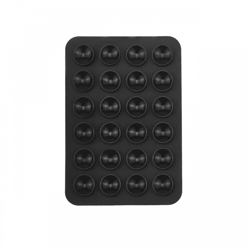 Βάση Βεντούζα Σιλικόνης Μονής Όψης Για Κινητό Black