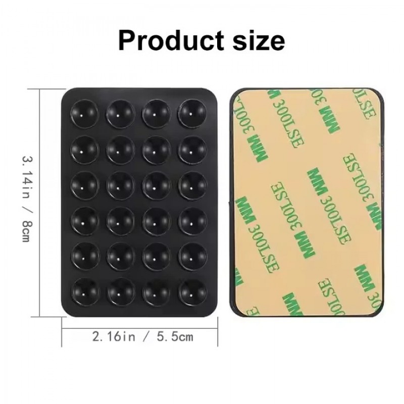 Βάση Βεντούζα Σιλικόνης Μονής Όψης Για Κινητό Light Green