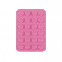 Βάση Βεντούζα Σιλικόνης Μονής Όψης Για Κινητό Light Pink