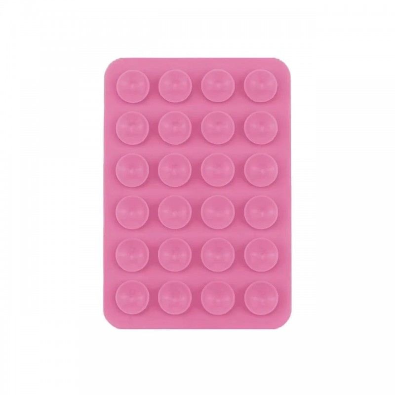 Βάση Βεντούζα Σιλικόνης Μονής Όψης Για Κινητό Light Pink