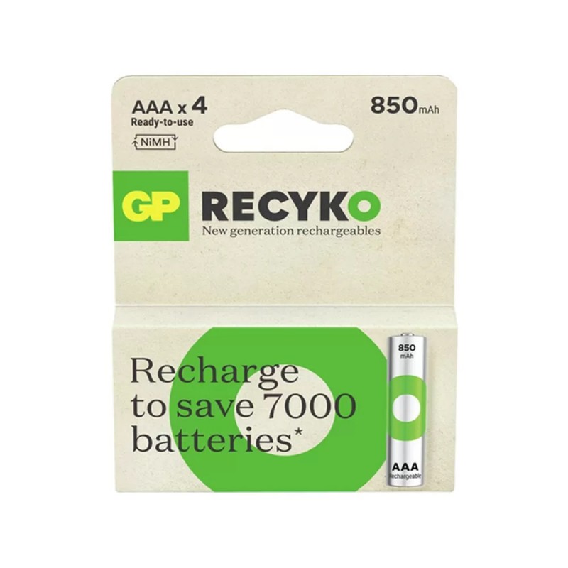 Επαναφορτιζόμενη Μπαταρία GP ReCyko NiMH 850mAh AAA (R03)