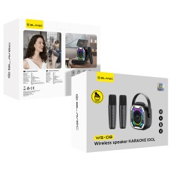 Φορητό Ηχείο Blavec WS-08 Karaoke Idol Portable Bluetooth Speaker with 2 Microphones 8W Black