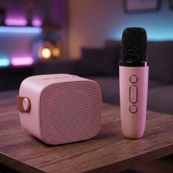 Φορητό Ηχείο Blavec WS-07 Karaoke Party Portable Bluetooth Speaker with 2 Microphones 5W Pink