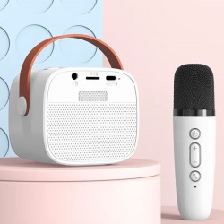 Φορητό Ηχείο Blavec WS-07 Karaoke Party Portable Bluetooth Speaker with 2 Microphones 5W White