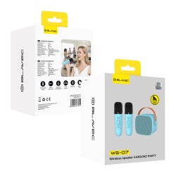 Φορητό Ηχείο Blavec WS-07 Karaoke Party Portable Bluetooth Speaker with 2 Microphones 5W Blue