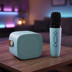 Φορητό Ηχείο Blavec WS-07 Karaoke Party Portable Bluetooth Speaker with 2 Microphones 5W Blue