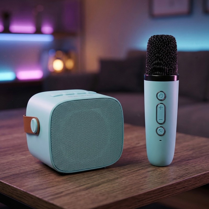 Φορητό Ηχείο Blavec WS-07 Karaoke Party Portable Bluetooth Speaker with 2 Microphones 5W Blue