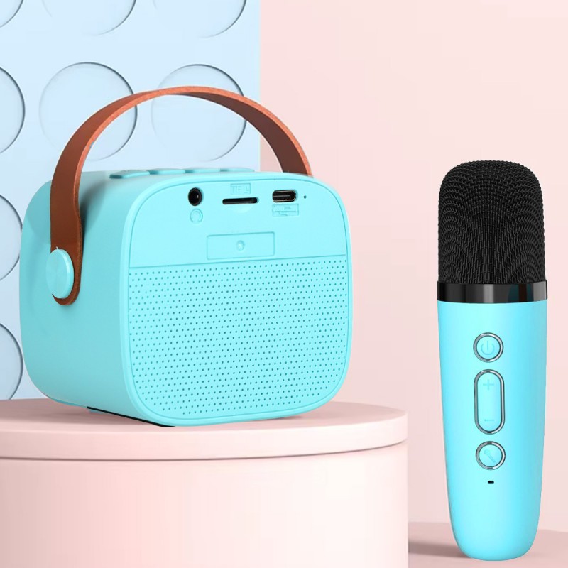 Φορητό Ηχείο Blavec WS-07 Karaoke Party Portable Bluetooth Speaker with 2 Microphones 5W Blue